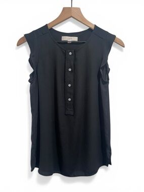 Women’s Loft Black Cap Sleeve Blouse - Size XS